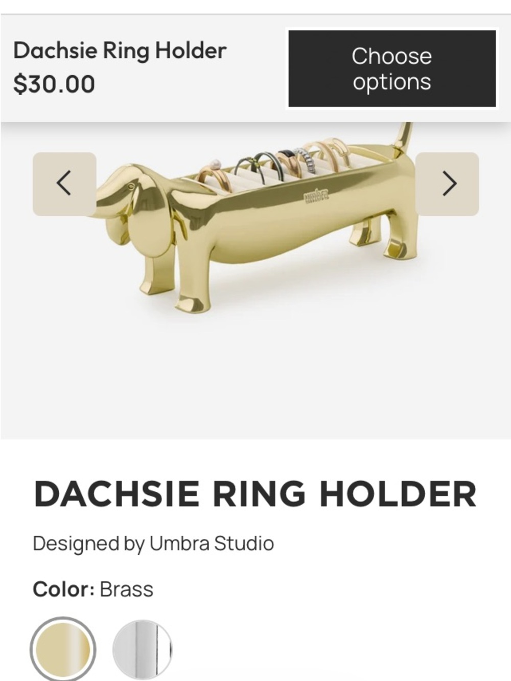 Urban Outfitters Anthropologie Umbra nwt Dachsund ring holder New!